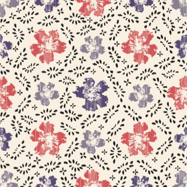 Çiçek süsüsüyle kusursuz soyut desen