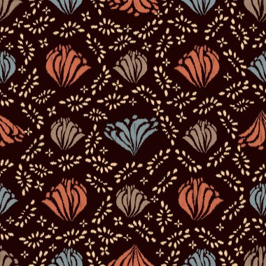 Çiçek süsüsüyle kusursuz soyut desen