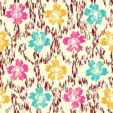 Çiçek süsüsüyle kusursuz soyut desen