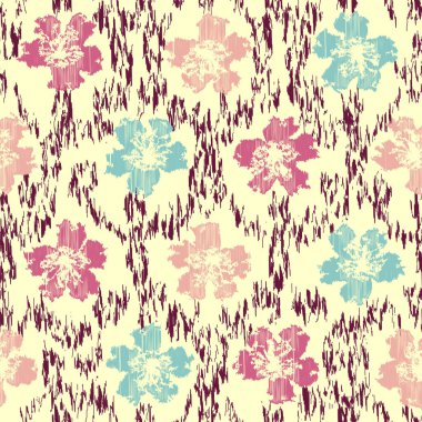 Çiçek süsüsüyle kusursuz soyut desen