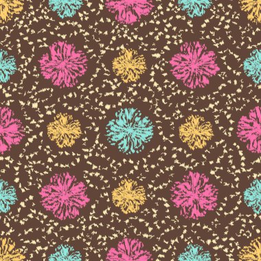 Çiçek süsüsüyle kusursuz soyut desen