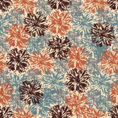 Çiçek süsüsüyle kusursuz soyut desen