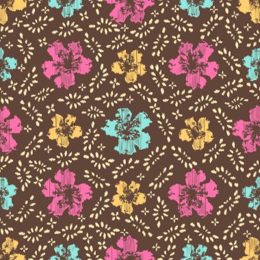 Çiçek süsüsüyle kusursuz soyut desen