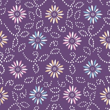 Çiçek süsüsüyle kusursuz soyut desen