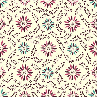 Çiçek süsüsüyle kusursuz soyut desen