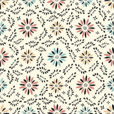 Çiçek süsüsüyle kusursuz soyut desen