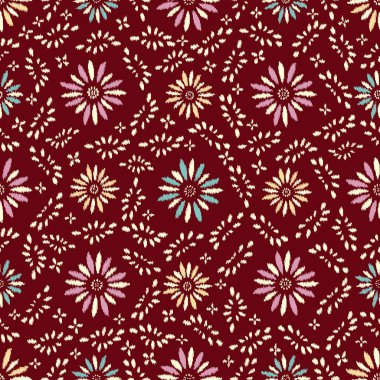 Çiçek süsüsüyle kusursuz soyut desen