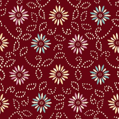 Çiçek süsüsüyle kusursuz soyut desen