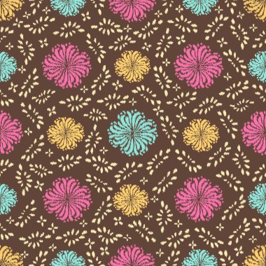 Çiçek süsüsüyle kusursuz soyut desen