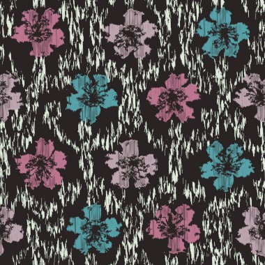 Çiçek süsüsüyle kusursuz soyut desen