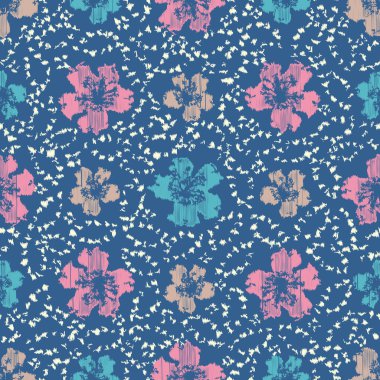 Çiçek süsüsüyle kusursuz soyut desen