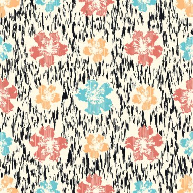 Çiçek süsüsüyle kusursuz soyut desen