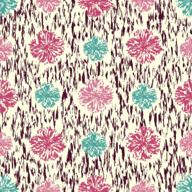 Çiçek süsüsüyle kusursuz soyut desen