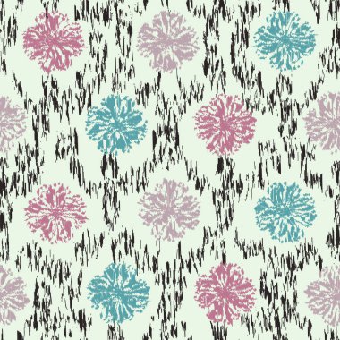 Çiçek süsüsüyle kusursuz soyut desen