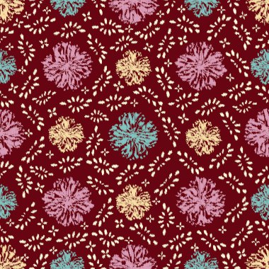 Çiçek süsüsüyle kusursuz soyut desen