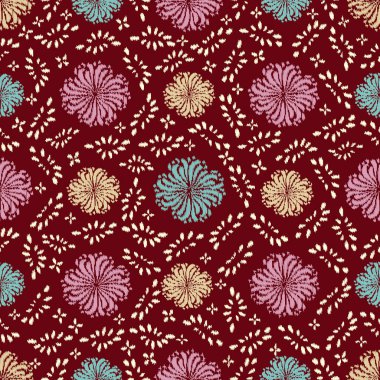 Çiçek süsüsüyle kusursuz soyut desen