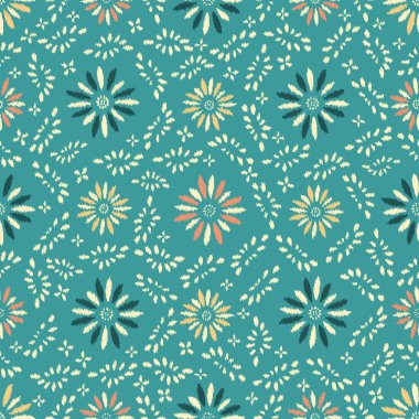 Çiçek süsüsüyle kusursuz soyut desen