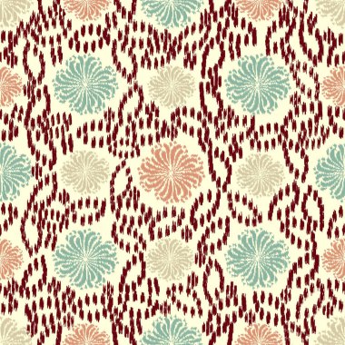 Çiçek süsüsüyle kusursuz soyut desen