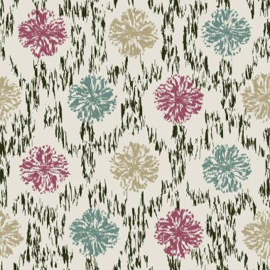 Çiçek süsüsüyle kusursuz soyut desen