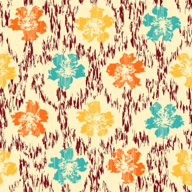 Çiçek süsüsüyle kusursuz soyut desen