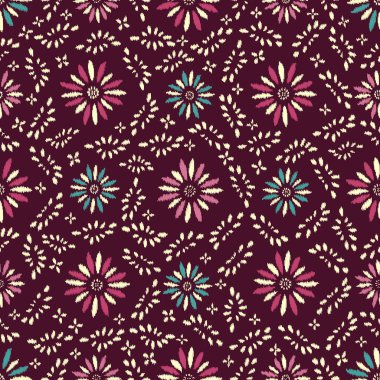 Çiçek süsüsüyle kusursuz soyut desen