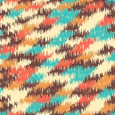Renkli vuruşların görüntüsüyle karalama biçiminde kusursuz soyut desen. 
