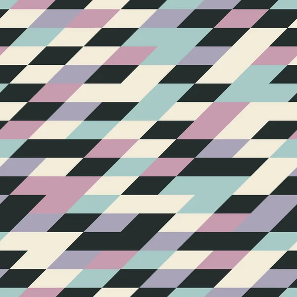 Patrón Geométrico Abstracto Sin Costura Con Segmentos Rectangulares Color — Vector de stock