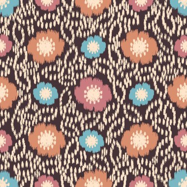 Çiçek süsüsüyle kusursuz soyut desen