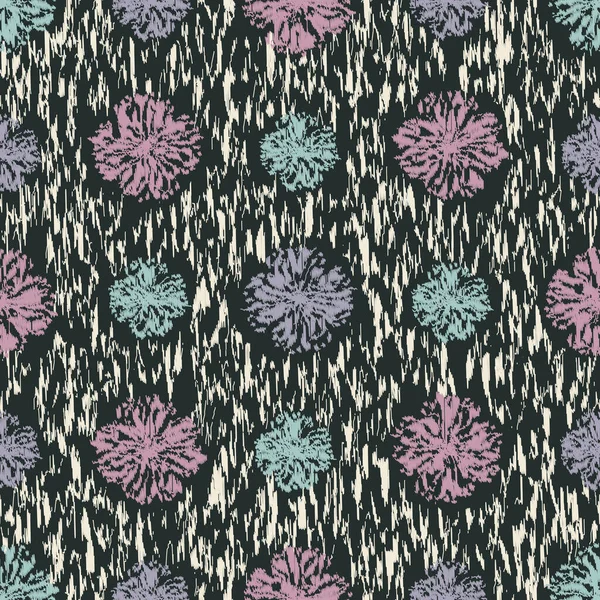 Sømløst Abstrakt Mønster Med Blomsterdekorasjon – stockvektor