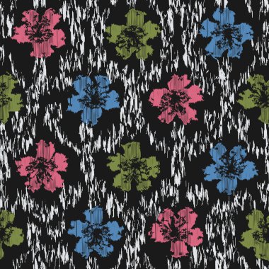 Çiçek süsüsüyle kusursuz soyut desen