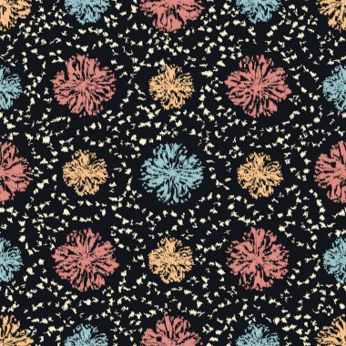 Çiçek süsüsüyle kusursuz soyut desen