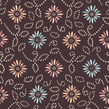 Çiçek süsüsüyle kusursuz soyut desen