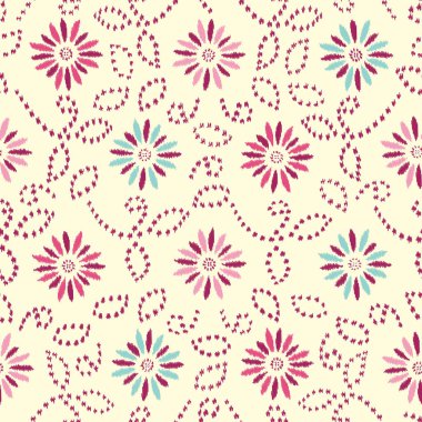 Çiçek süsüsüyle kusursuz soyut desen