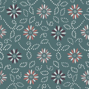 Çiçek süsüsüyle kusursuz soyut desen