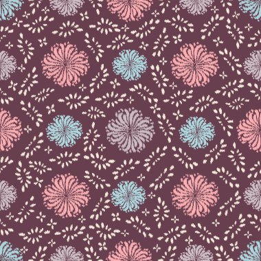 Çiçek süsüsüyle kusursuz soyut desen