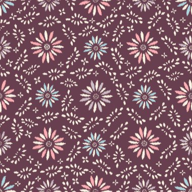 Çiçek süsüsüyle kusursuz soyut desen