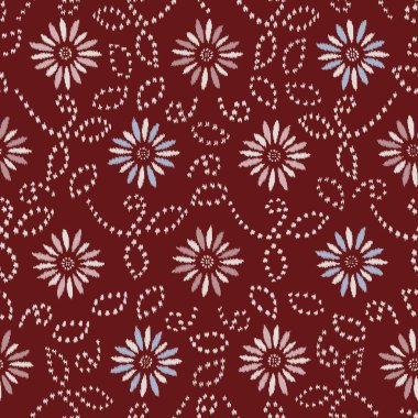 Çiçek süsüsüyle kusursuz soyut desen