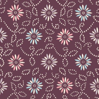 Çiçek süsüsüyle kusursuz soyut desen