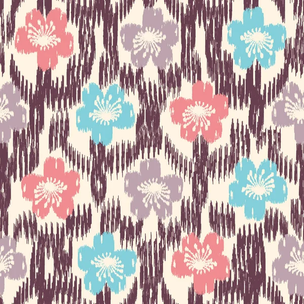 Modèle Abstrait Sans Couture Avec Ornement Floral — Image vectorielle