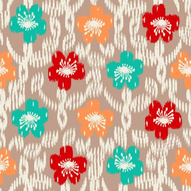 Çiçek süsüsüyle kusursuz soyut desen