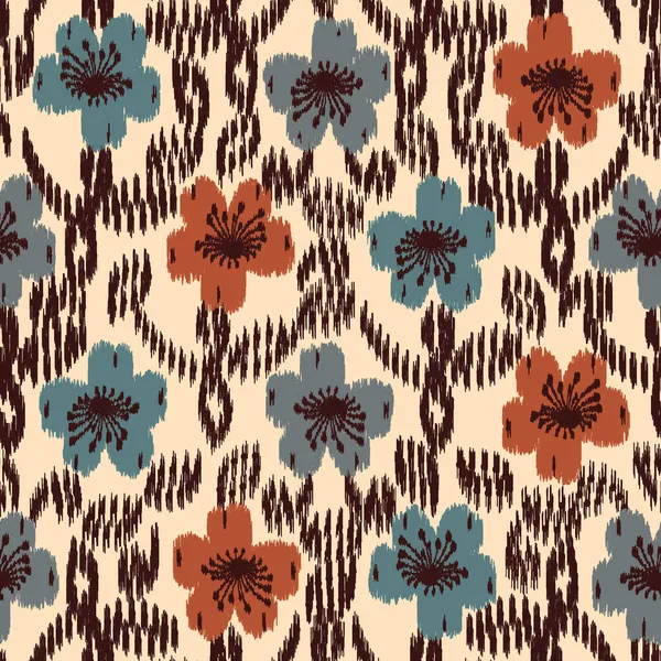 Modèle Abstrait Sans Couture Avec Ornement Floral — Image vectorielle