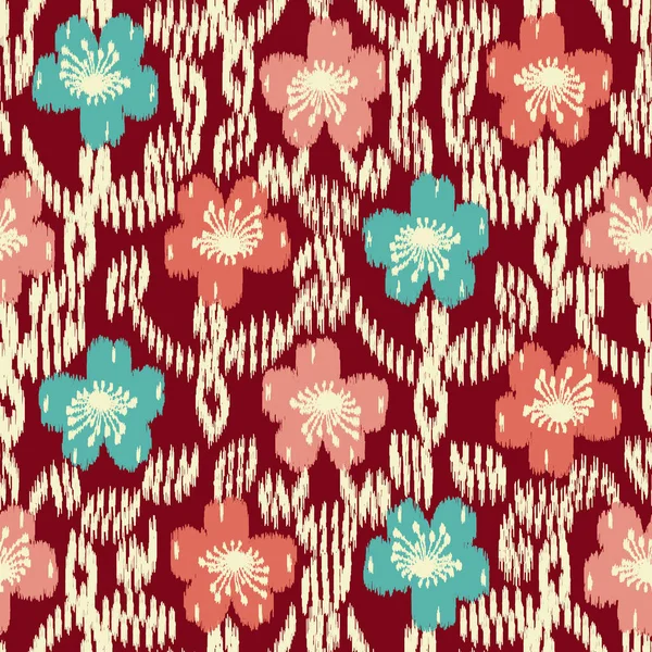 Patrón Abstracto Sin Costuras Con Adorno Floral — Vector de stock