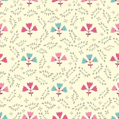 Çiçek süsüsüyle kusursuz soyut desen