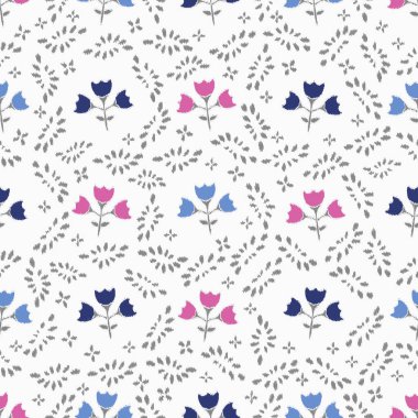 Çiçek süsüsüyle kusursuz soyut desen