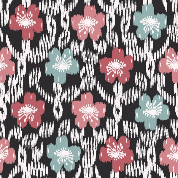 Modèle Abstrait Sans Couture Avec Ornement Floral — Image vectorielle