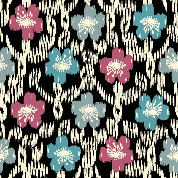 Modèle Abstrait Sans Couture Avec Ornement Floral — Image vectorielle