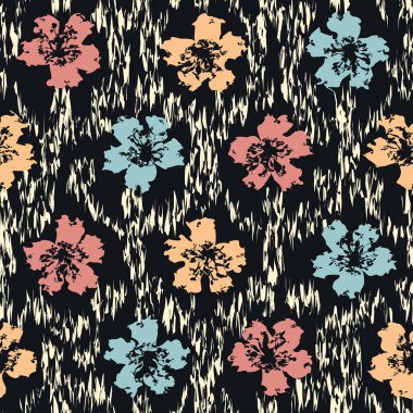 Çiçek süsüsüyle kusursuz soyut desen