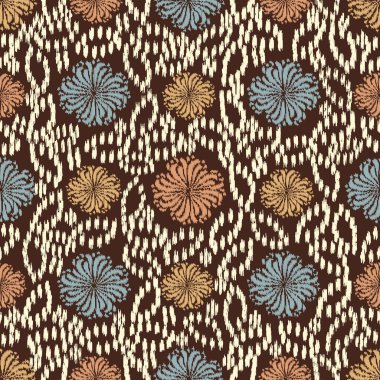 Çiçek süsüsüyle kusursuz soyut desen