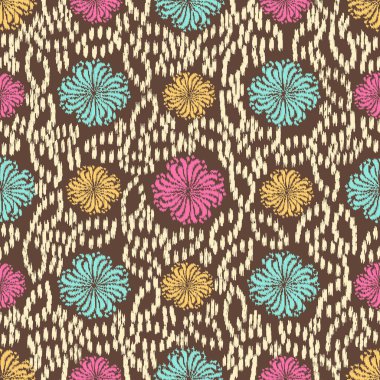 Çiçek süsüsüyle kusursuz soyut desen