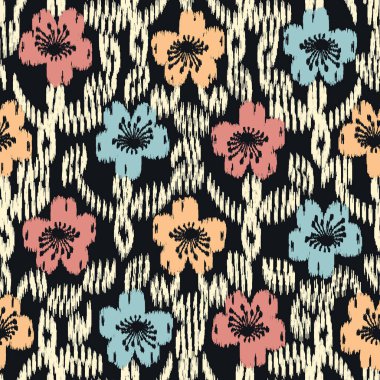 Çiçek süsüsüyle kusursuz soyut desen